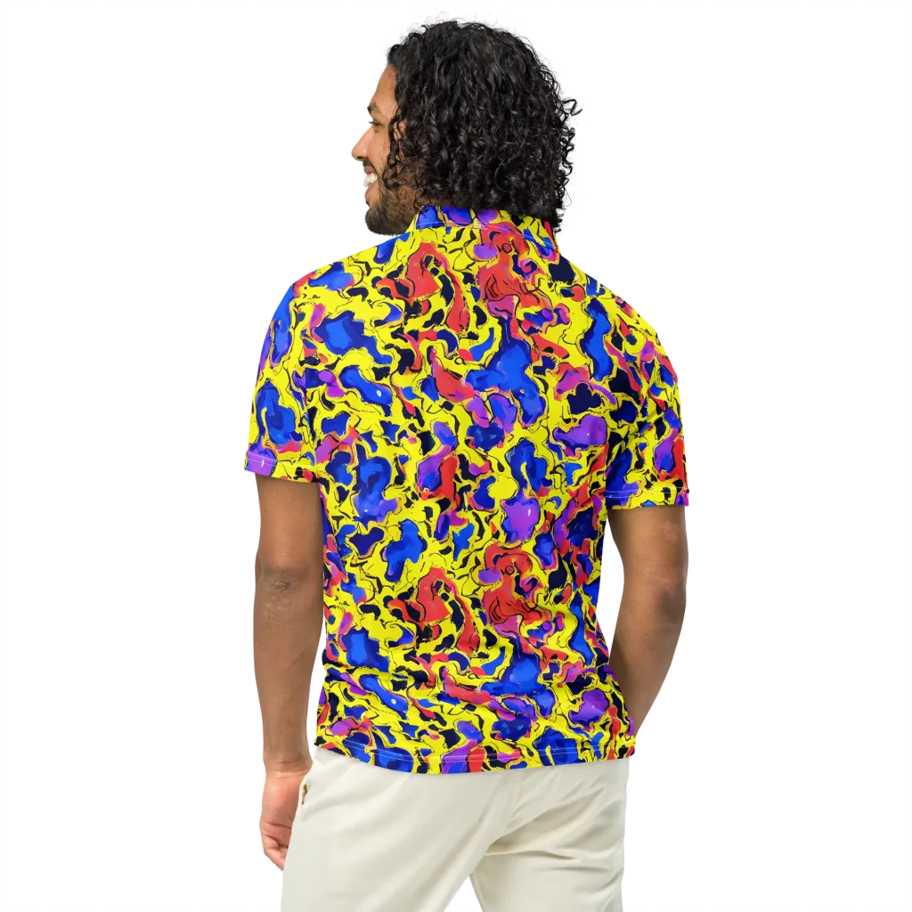 Pop Alchemy on Men's Slim Fit Polo Shirt — Back