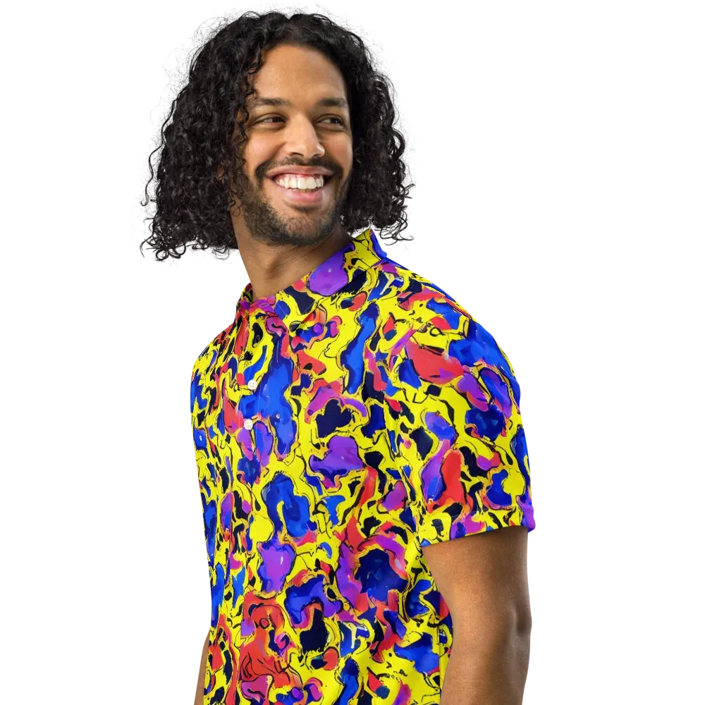 Pop Alchemy on Men's Slim Fit Polo Shirt — Left Front