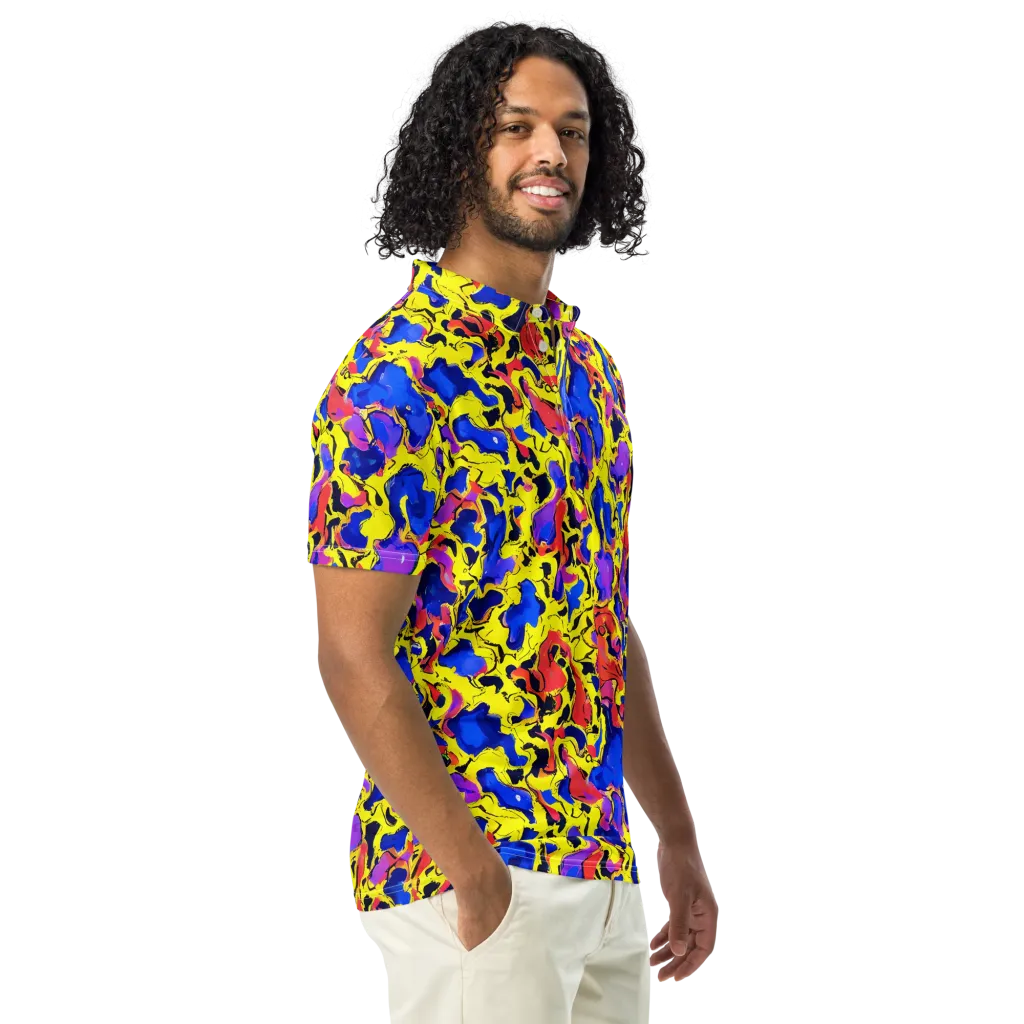 Pop Alchemy on Men's Slim Fit Polo Shirt — Right Front