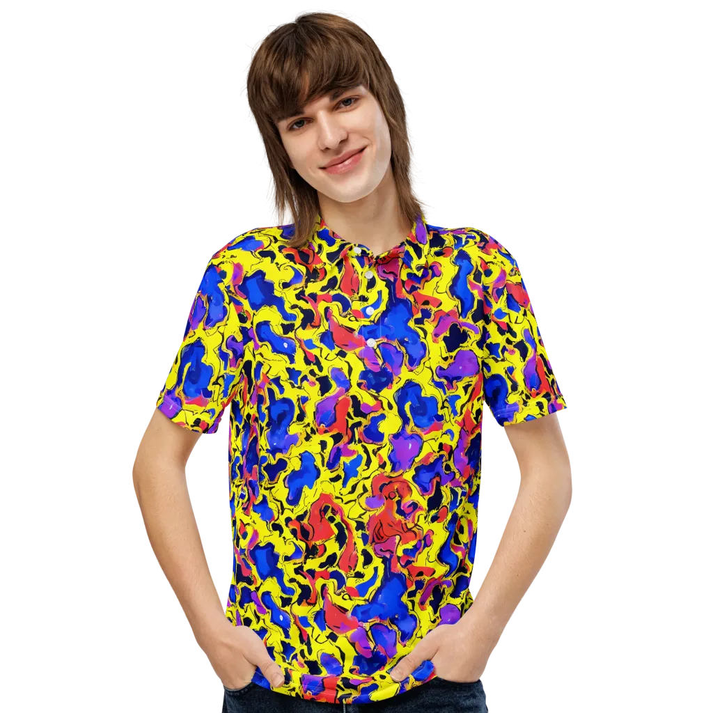 Pop Alchemy on Men's Slim Fit Polo Shirt — Front