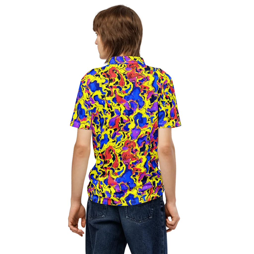 Pop Alchemy on Men's Slim Fit Polo Shirt — Back