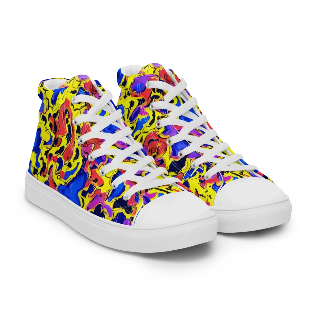 Pop Alchemy on Men's High Top Canvas Shoes — Right Front