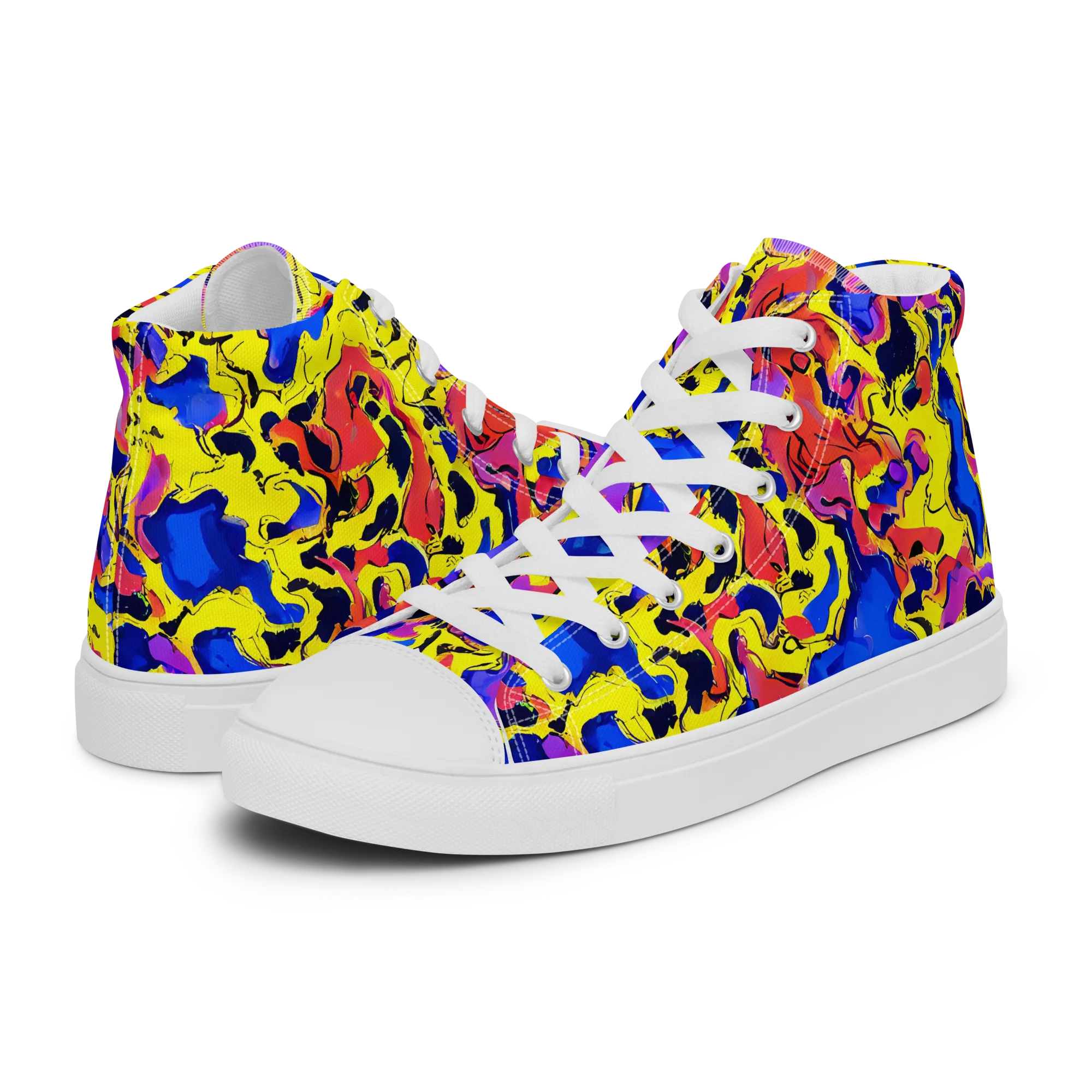 Pop Alchemy on Men's High Top Canvas Shoes — Left