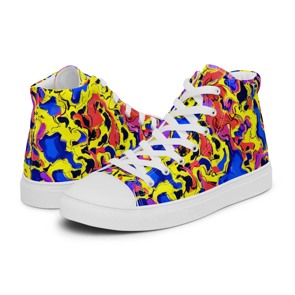 Pop Alchemy on Men's High Top Canvas Shoes — Left