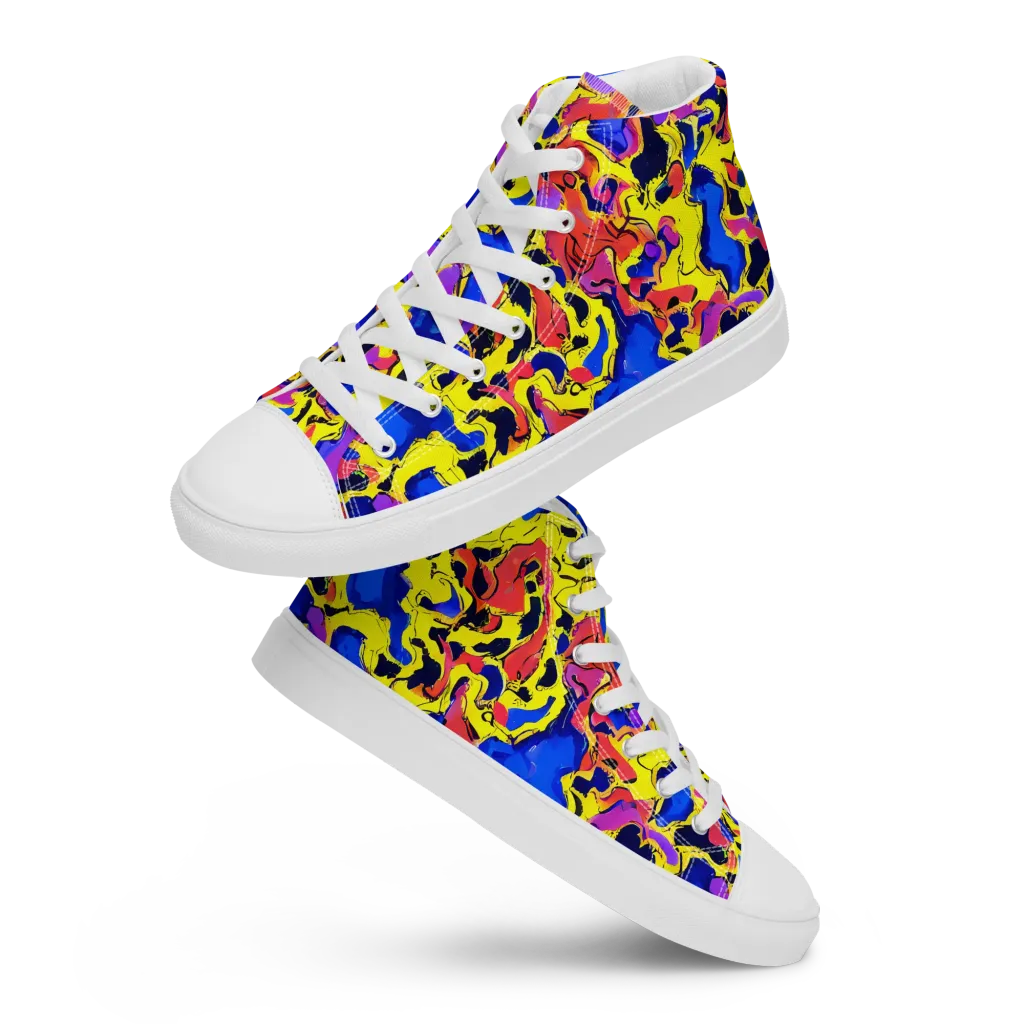 Pop Alchemy on Men's High Top Canvas Shoes — Front