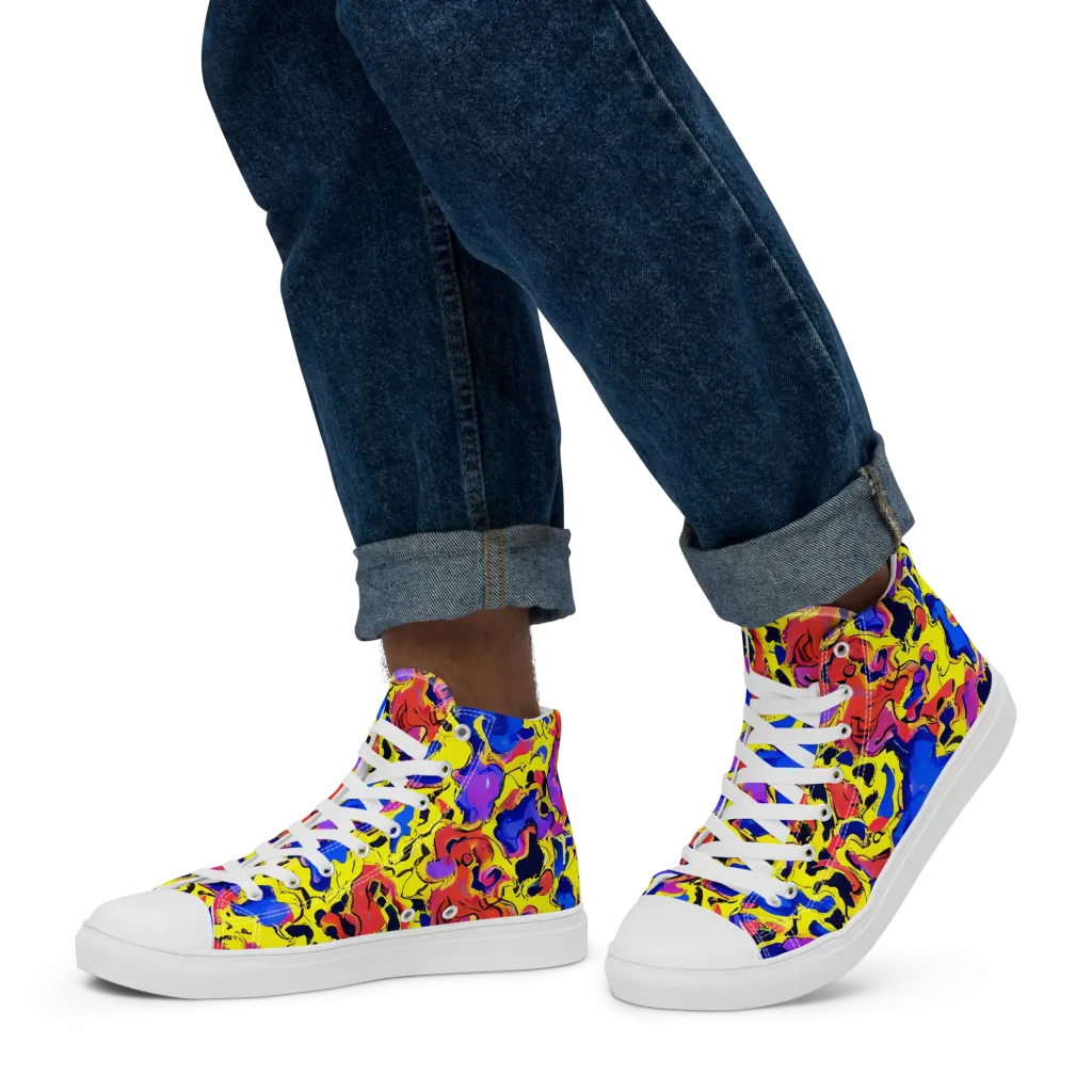 Pop Alchemy on Men's High Top Canvas Shoes — Left