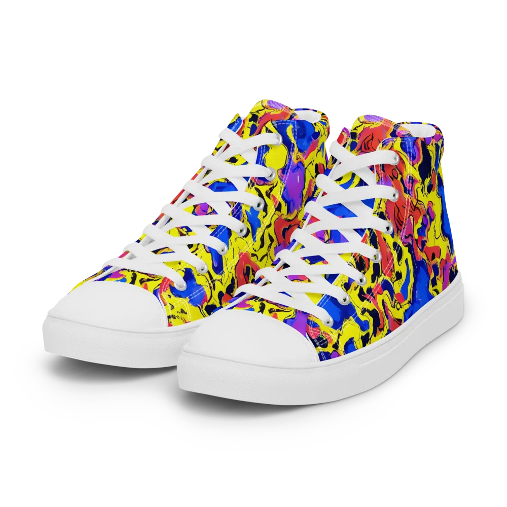 Pop Alchemy on Women's High Top Canvas Shoes — Left Front