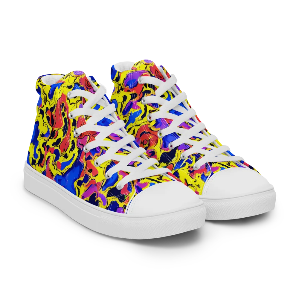 Pop Alchemy on Women's High Top Canvas Shoes — Right Front