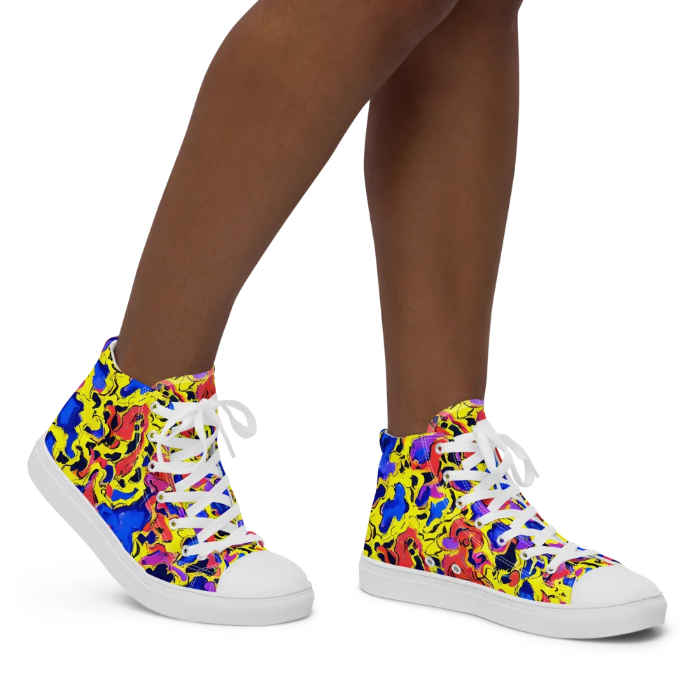 Pop Alchemy on Women's High Top Canvas Shoes — Right