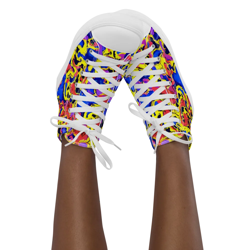 Pop Alchemy on Women's High Top Canvas Shoes — Front