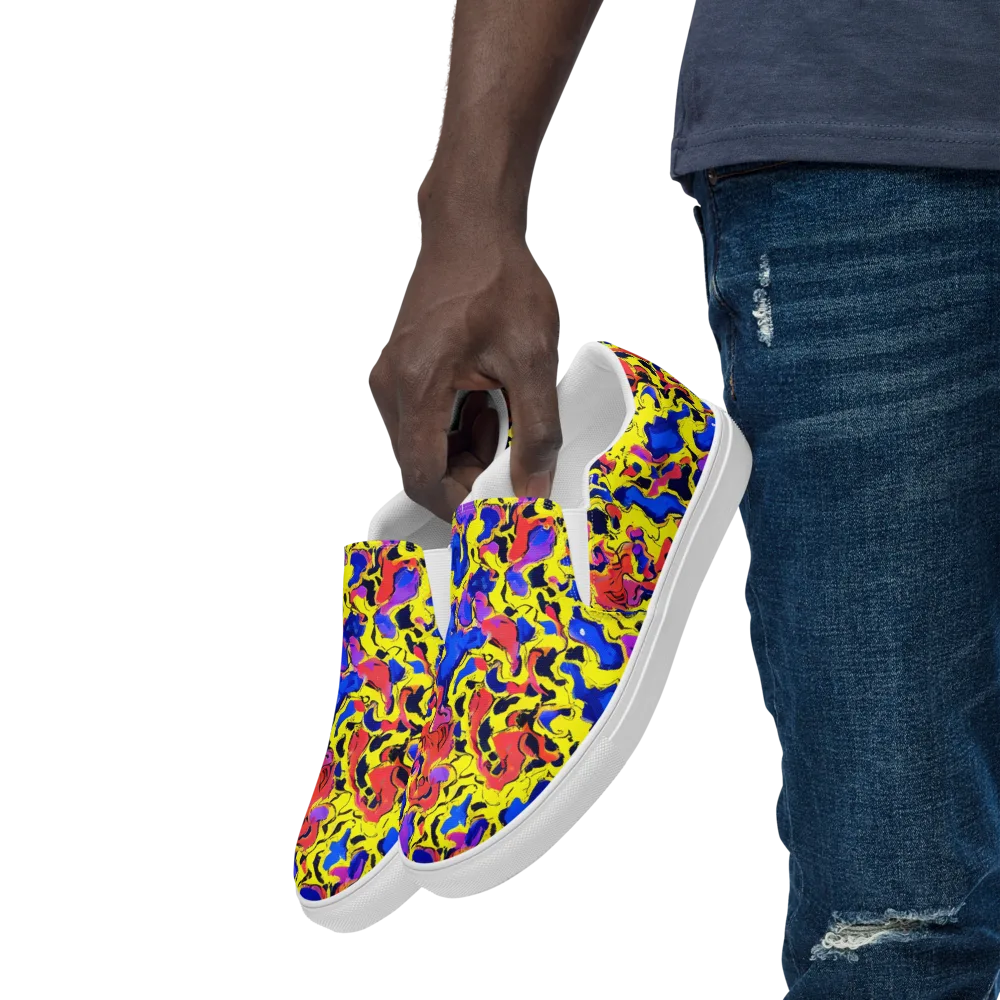 Pop Alchemy on Men's Slip-On Canvas Shoes — Left Front