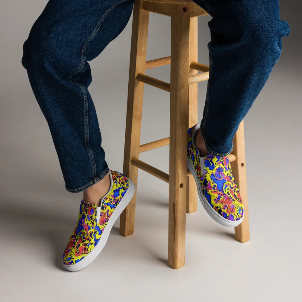 Pop Alchemy on Men's Slip-On Canvas Shoes — Front