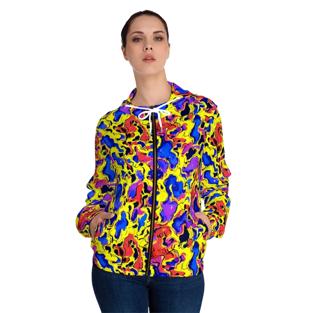 Pop Alchemy on Women's Full-Zip Hoodie — Front On Person