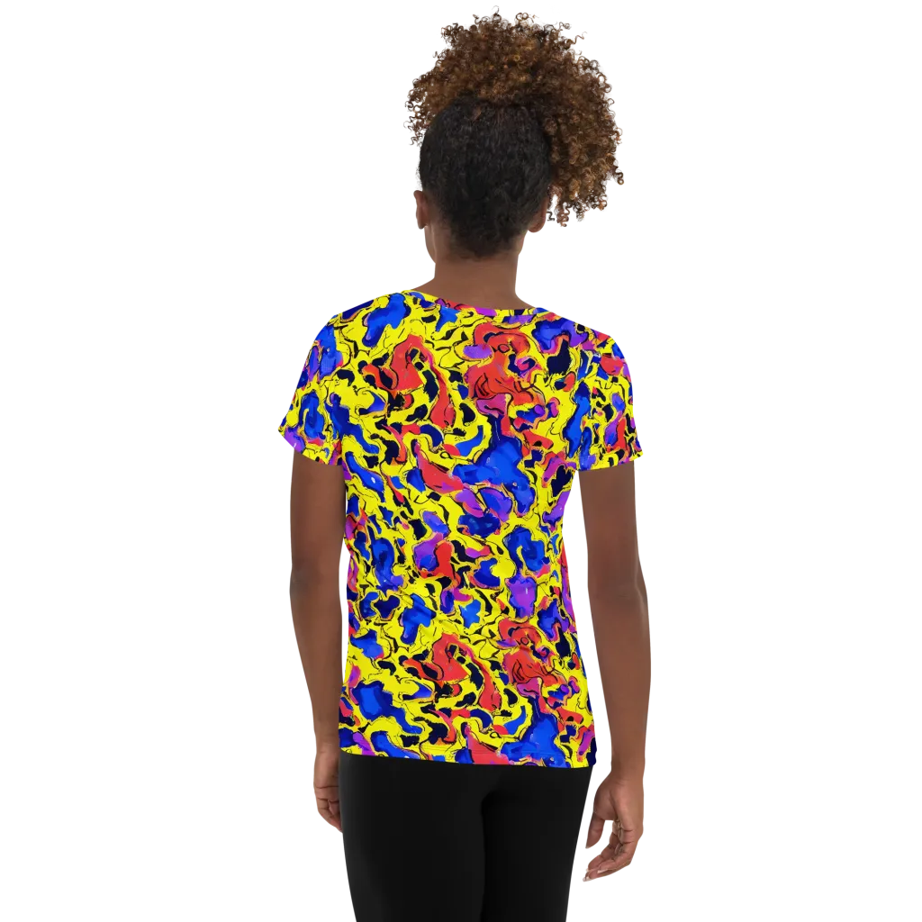 Pop Alchemy on Women's Athletic T-Shirt — Back