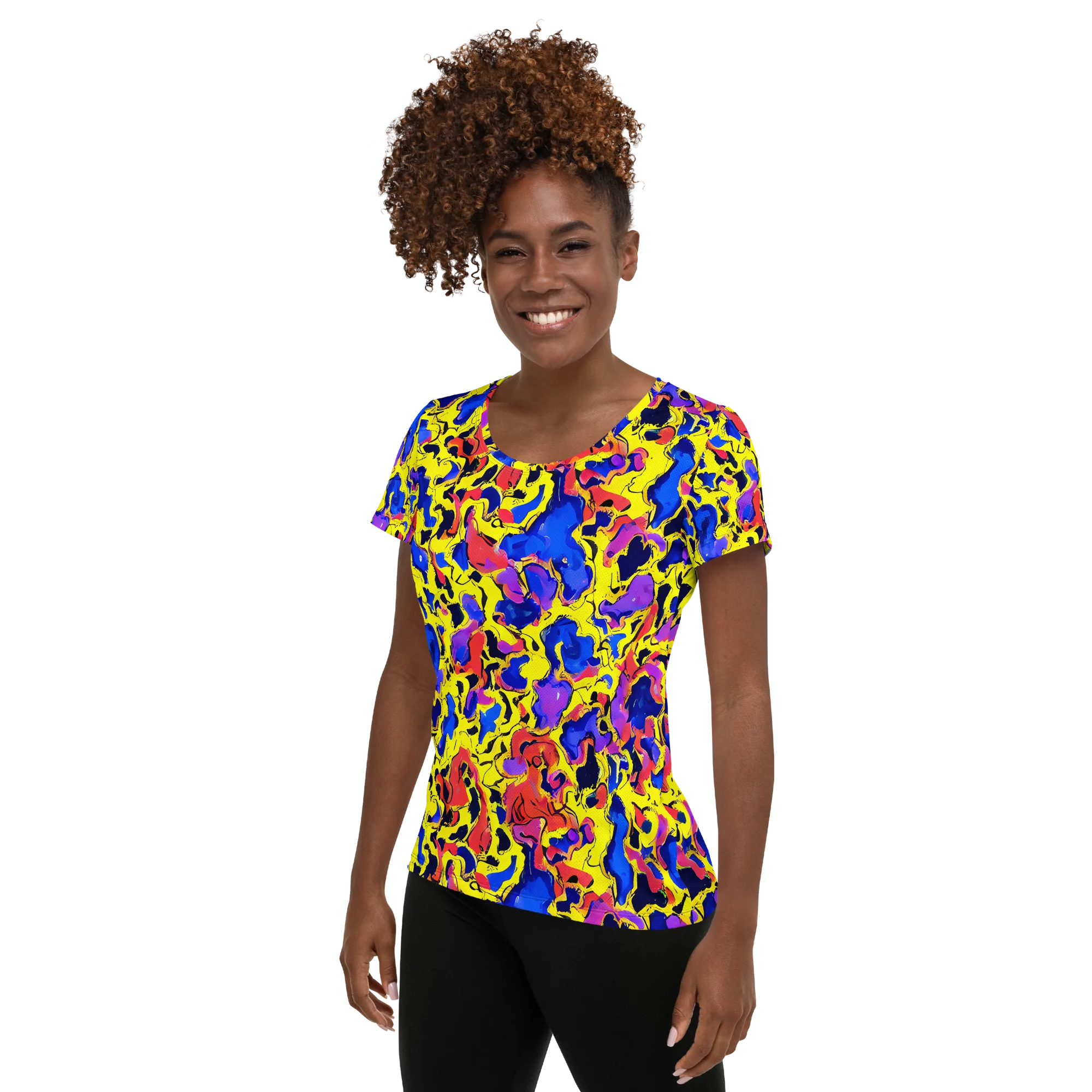 Pop Alchemy on Women's Athletic T-Shirt — Left