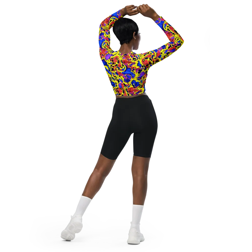 Pop Alchemy on Long Sleeve Crop Top — Back