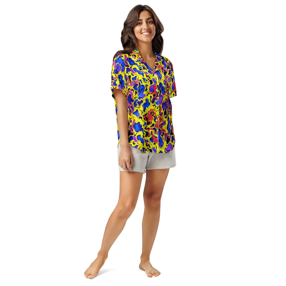 Pop Alchemy on Women's Short Sleeve Pajama Top — Front