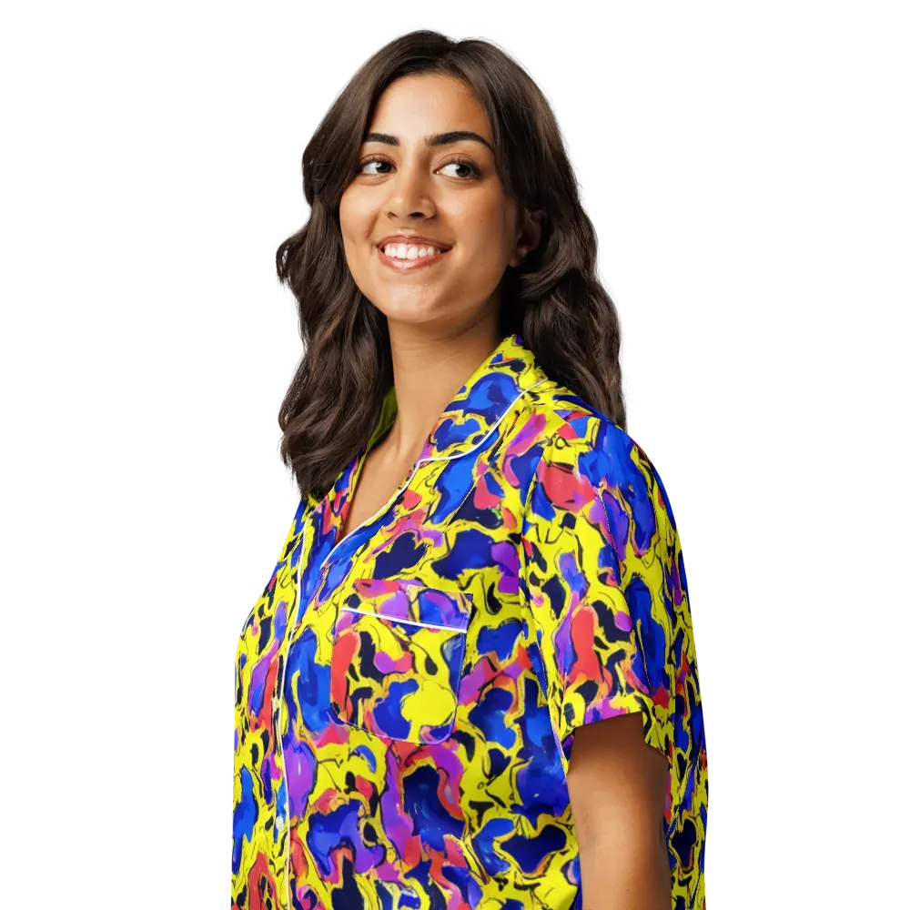 Pop Alchemy on Women's Short Sleeve Pajama Top — Left Front