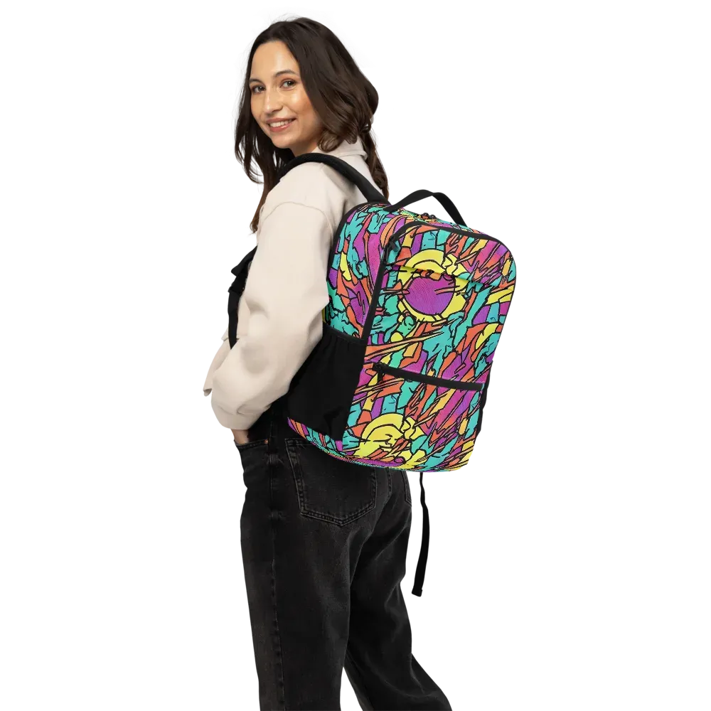 Kaleidoscope Crash on Utility Backpack — Back