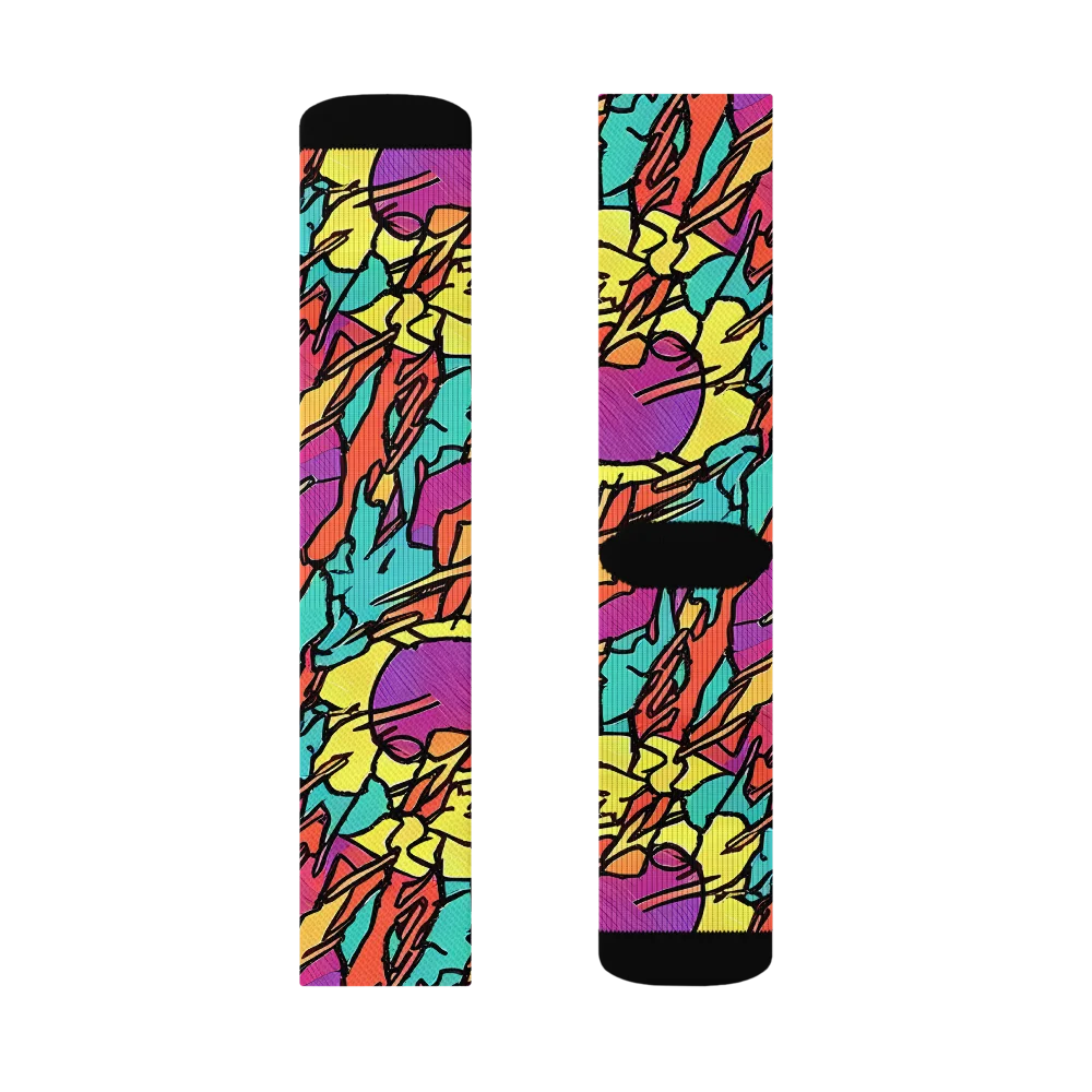 Kaleidoscope Crash on Socks — Right Sock