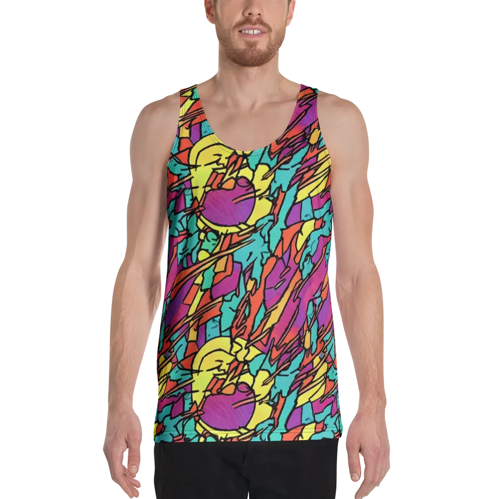 Kaleidoscope Crash on Men's Tank Top — Front