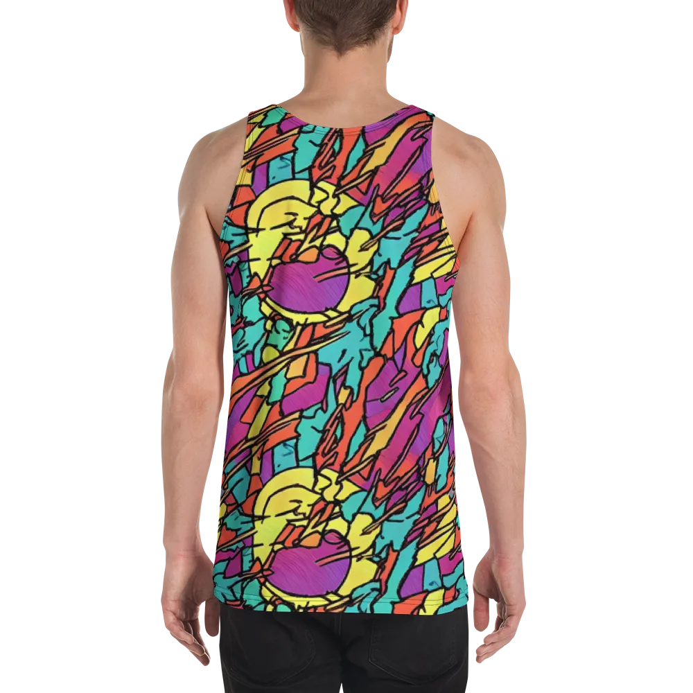 Kaleidoscope Crash on Men's Tank Top — Back