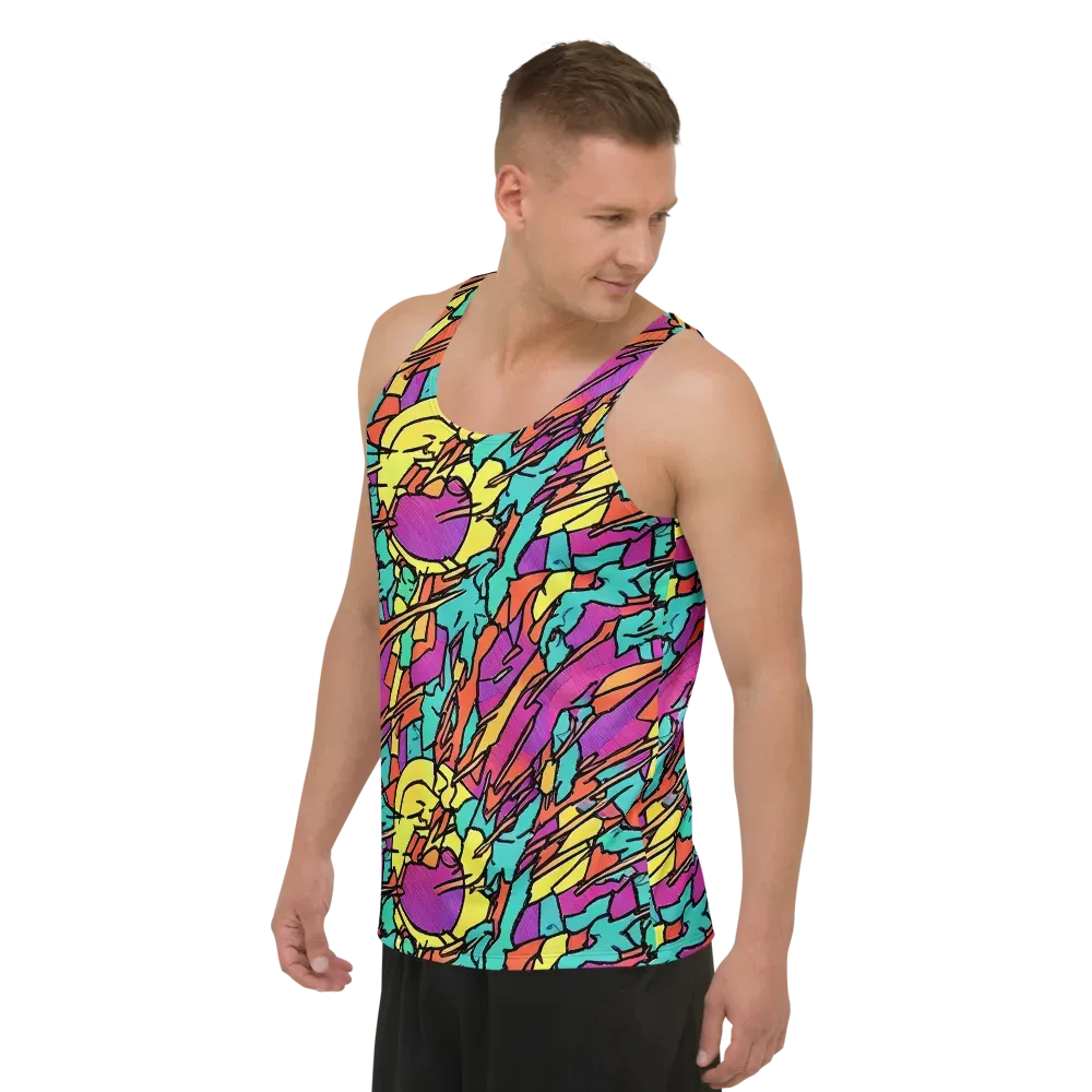 Kaleidoscope Crash on Men's Tank Top — Left Front