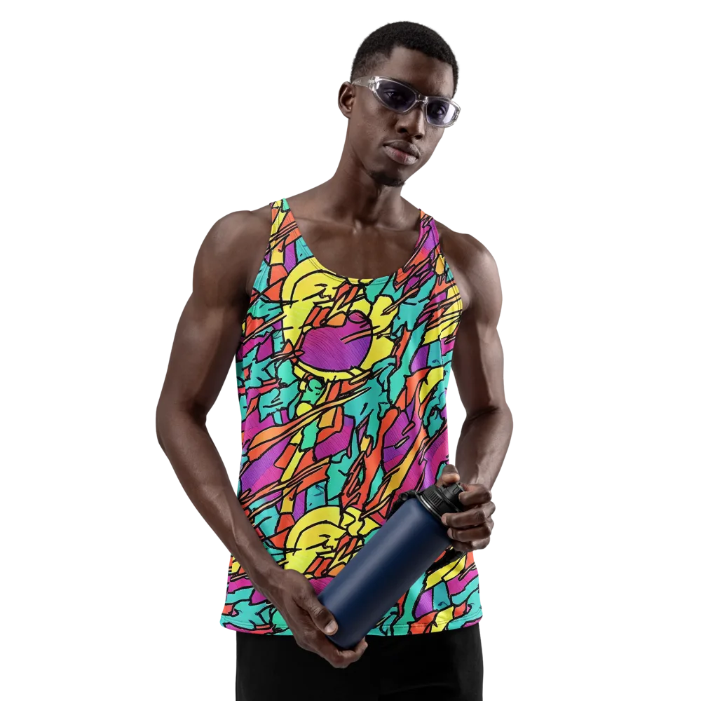 Kaleidoscope Crash on Men's Tank Top — Front