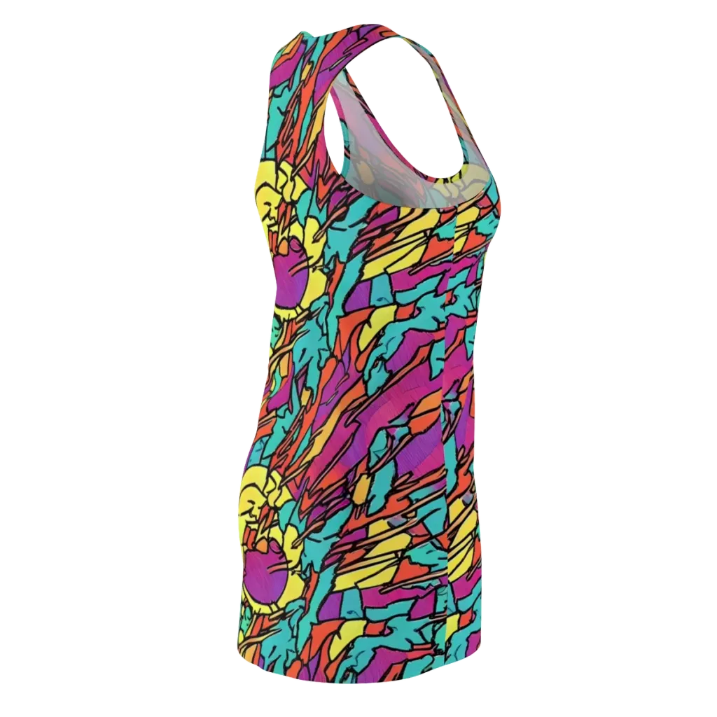 Kaleidoscope Crash on Racerback Dress — Back Side