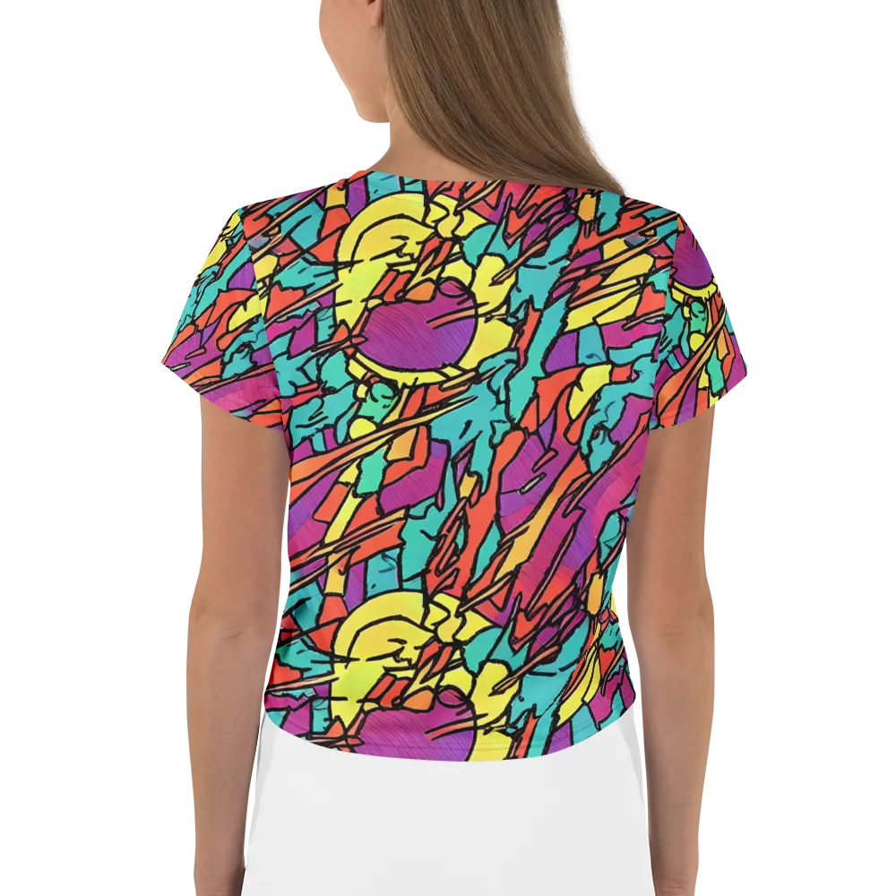 Kaleidoscope Crash on Crop Tee — Back
