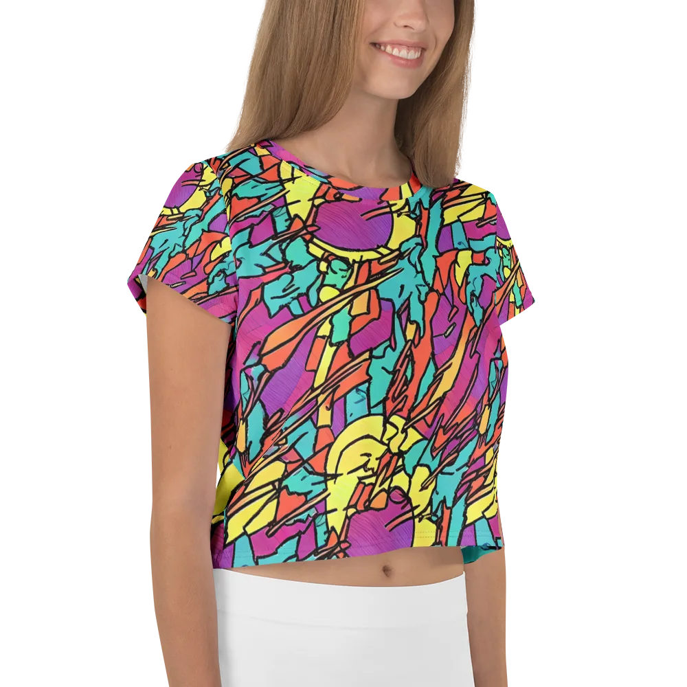 Kaleidoscope Crash on Crop Tee — Right