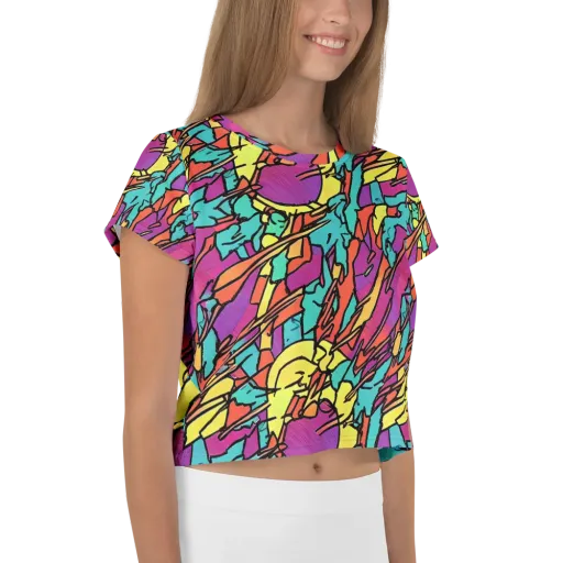 Kaleidoscope Crash on a Crop Tee