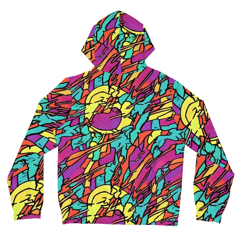 Kaleidoscope Crash on Women's Full-Zip Hoodie — Back