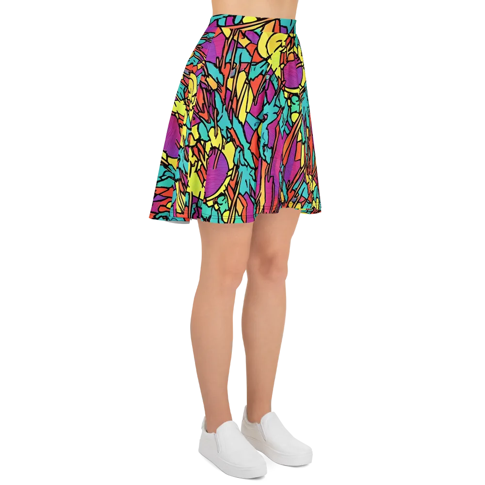 Kaleidoscope Crash on Skater Skirt — Right