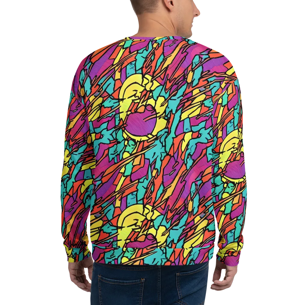 Kaleidoscope Crash on Sweatshirt — Back