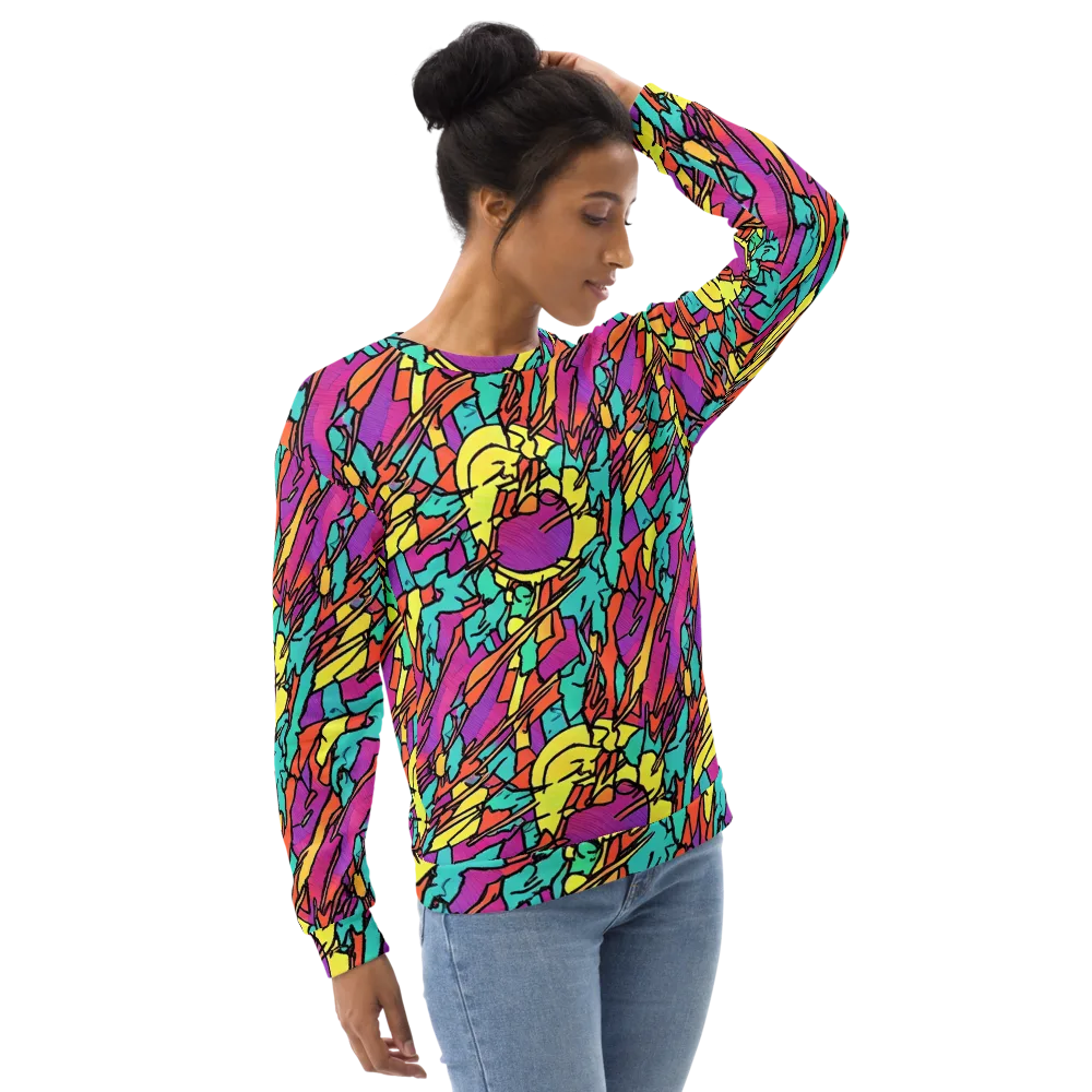 Kaleidoscope Crash on Sweatshirt — Right Front