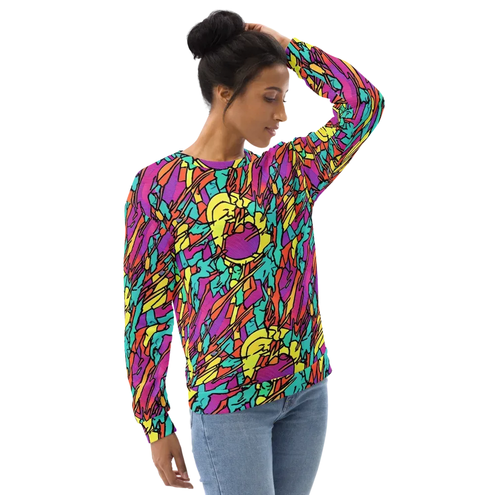 Kaleidoscope Crash on Sweatshirt — Right Front