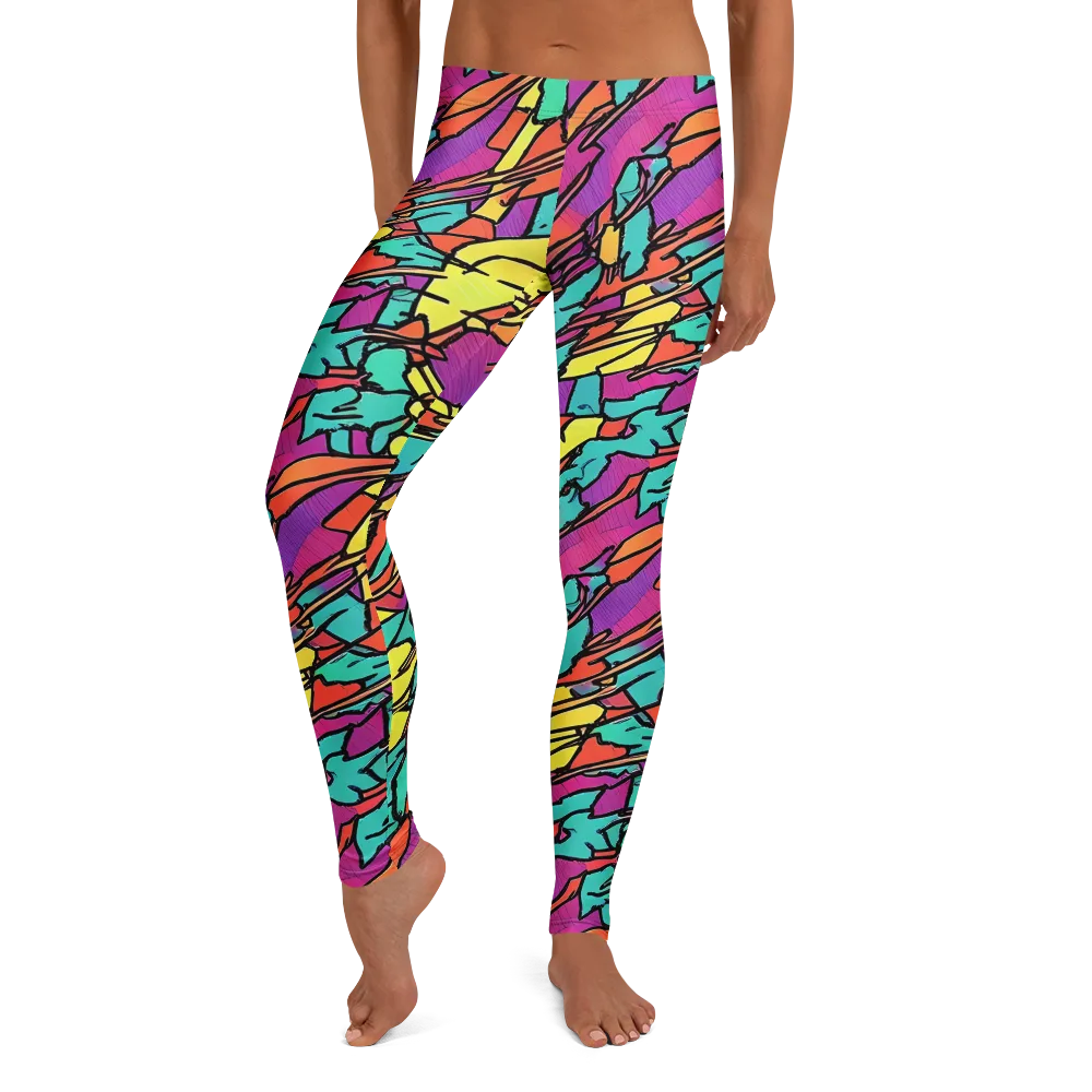 Kaleidoscope Crash on Leggings — Front