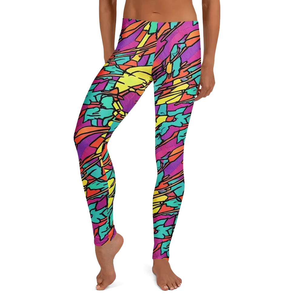 Kaleidoscope Crash on Leggings — Front