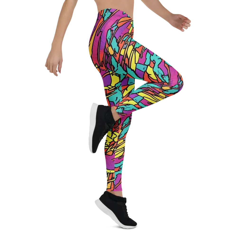Kaleidoscope Crash on Leggings — Right