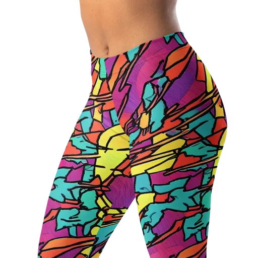 Kaleidoscope Crash on a Leggings