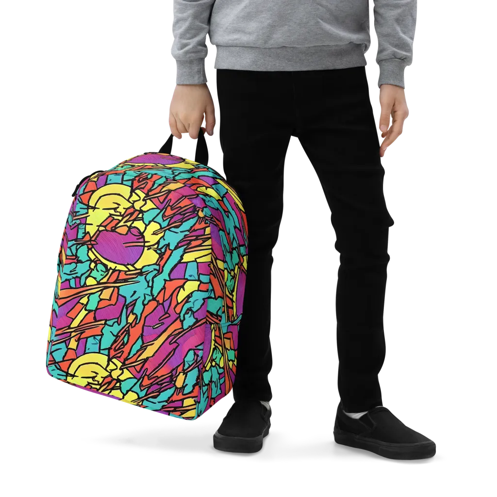 Kaleidoscope Crash on Minimalist Backpack — Zoomed-in