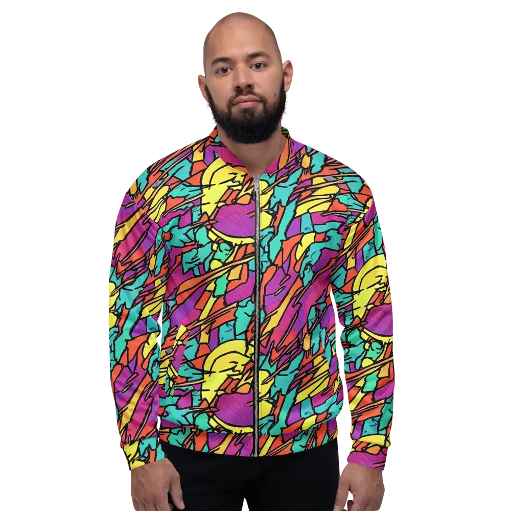 Kaleidoscope Crash on Bomber Jacket — Front