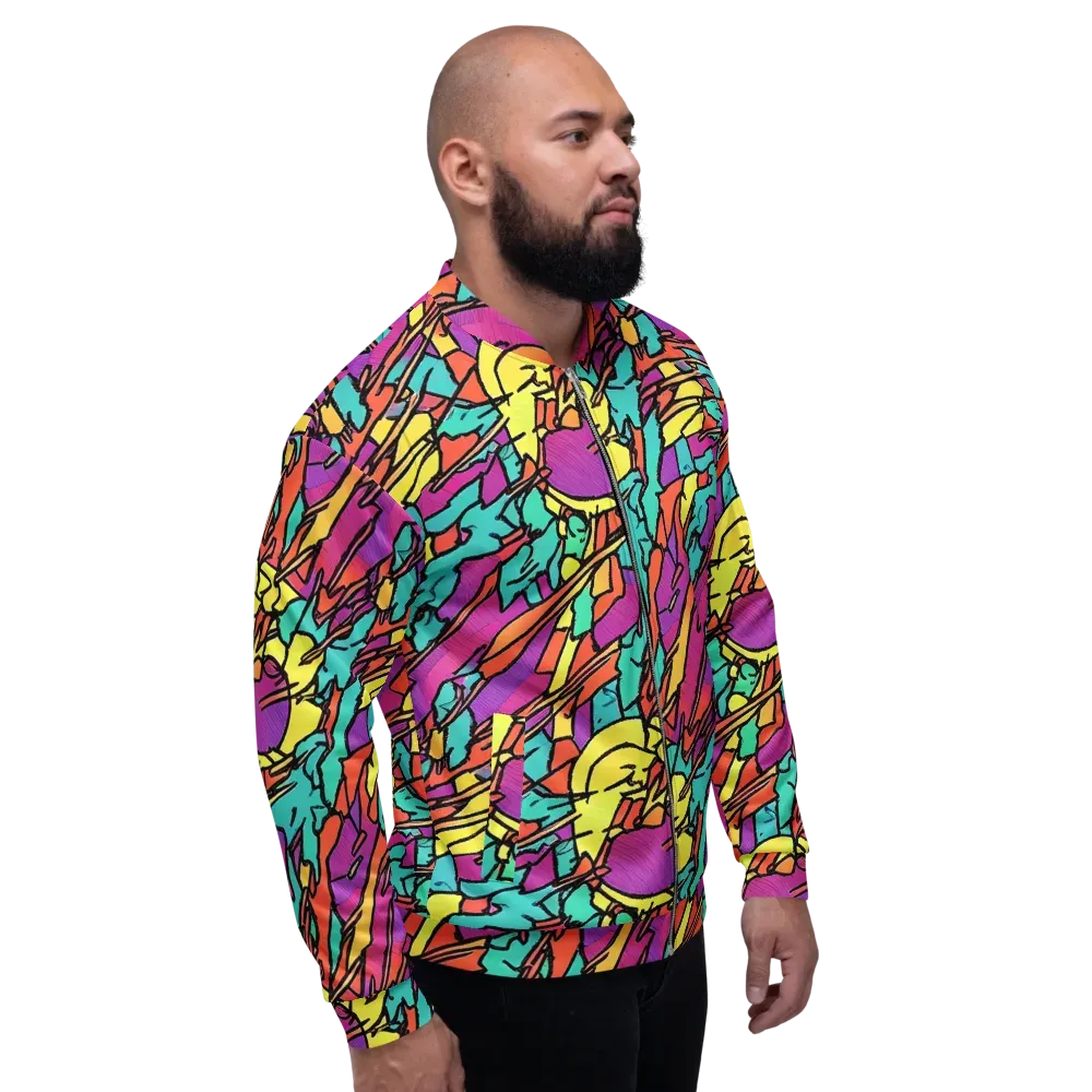 Kaleidoscope Crash on Bomber Jacket — Right