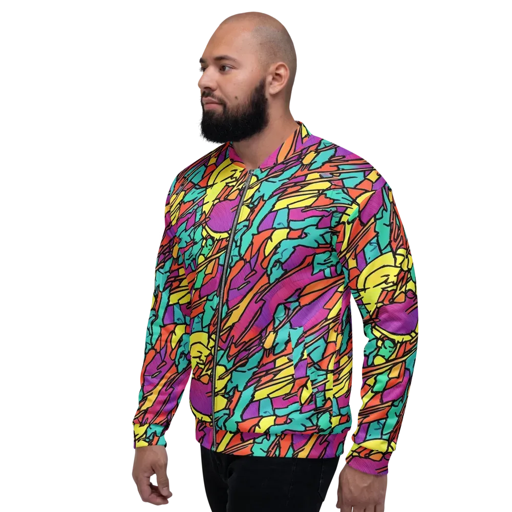 Kaleidoscope Crash on Bomber Jacket — Left