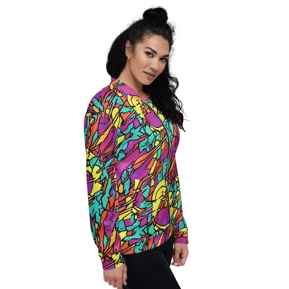 Kaleidoscope Crash on Bomber Jacket — Right