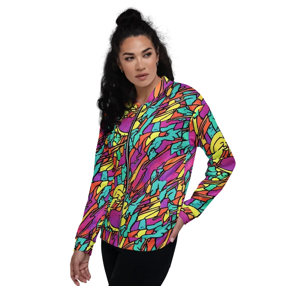 Kaleidoscope Crash on Bomber Jacket — Left