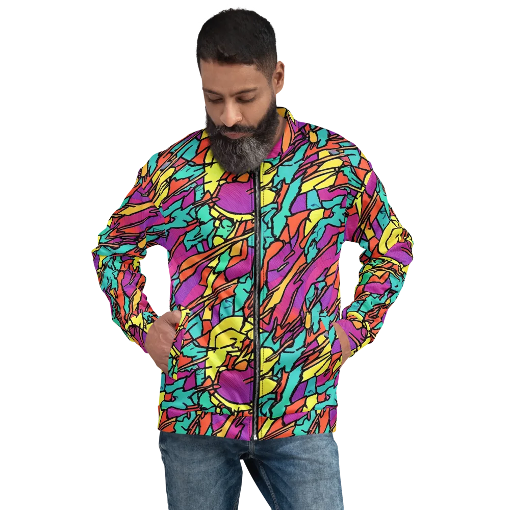 Kaleidoscope Crash on Bomber Jacket — Front