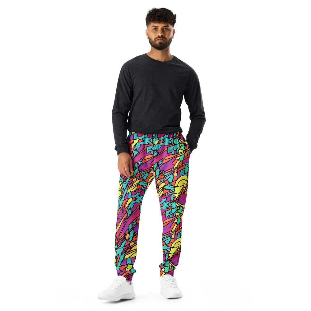 Kaleidoscope Crash on Men's Joggers — Front