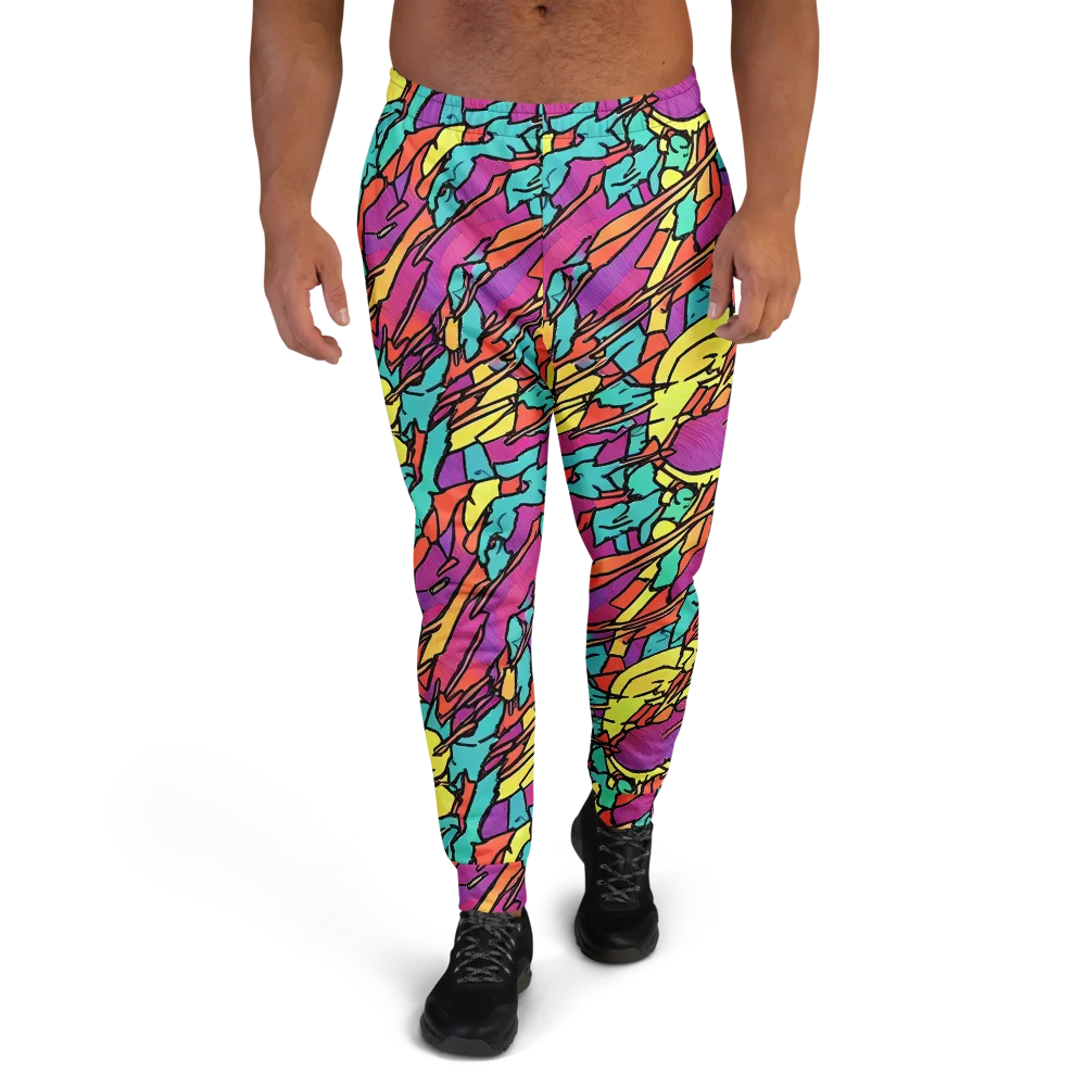 Kaleidoscope Crash on Men's Joggers — Front